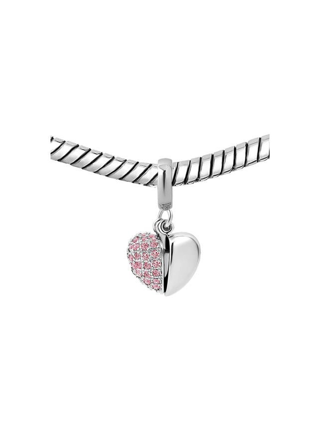 KunBead Auntie Aunt Love Openable Heart Birthstone Dangle Charms Compatible with Pandora Bracelet Necklace Birthday Jewelry Gifts for Women, Copper, No Gemstone - Image 4