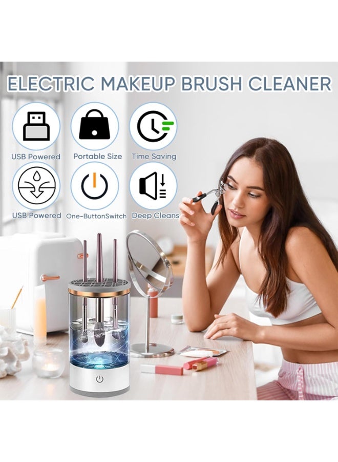 Makeup Brush Cleaner Machine, Upgraded Portable Electric Makeup Brush Cleaner Machine, Automatic Cosmetic Brush Cleaner for Quick & Efficient Cleaning, Suitable for All Brush Sizes - Image 4