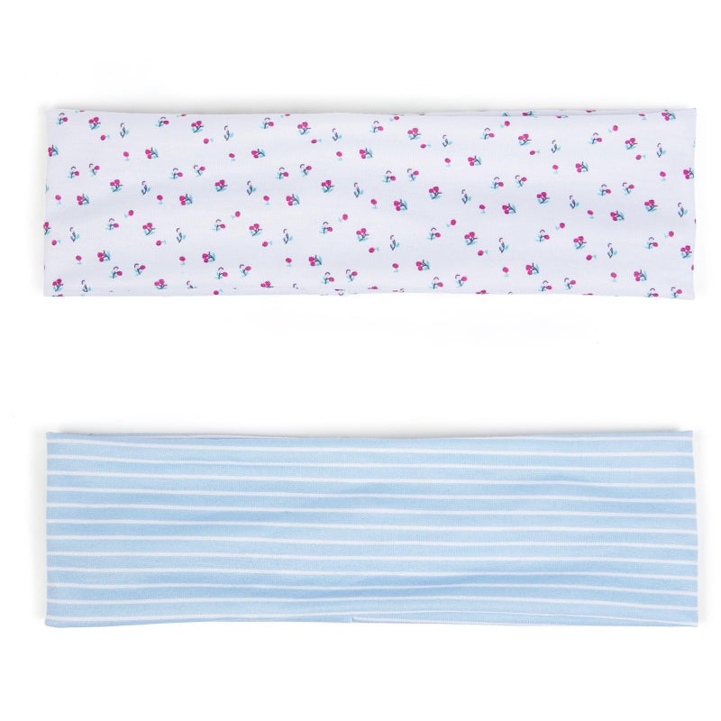 TERSE Boho Headbands for Women Short Hair Floral Headbands Non Slip Elastic Sweat Hairbands Soft Fabric Hair Bands Workout Yoga Running Sport Thin Wrap for Girls - Image 3