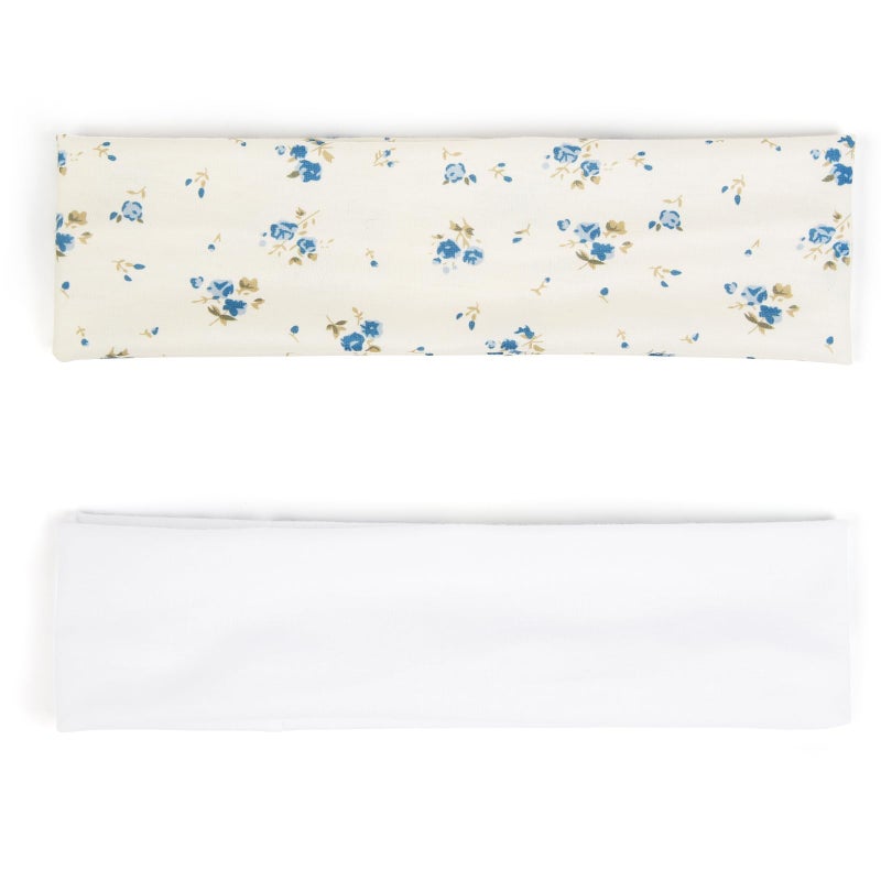 TERSE Boho Headbands for Women Short Hair Floral Headbands Non Slip Elastic Sweat Hairbands Soft Fabric Hair Bands Workout Yoga Running Sport Thin Wrap for Girls - Image 2