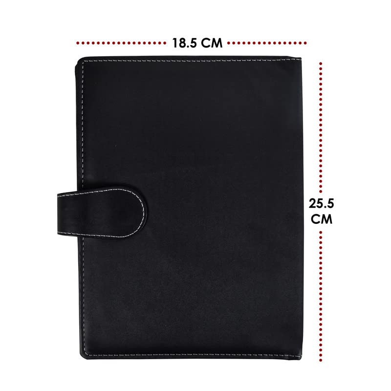 AmazingHind Car Document Holder | Owner Manual Case Pouch, Document Storage Wallet for Registration & Insurance Card | Paperwork Holder | Faux Leather - Black (7.5 x 10 Inches) - Image 2