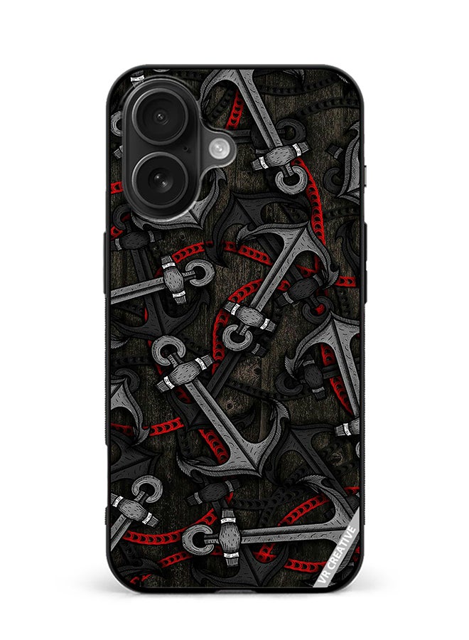 VR CREATIVE Protective Case Cover For Apple iPhone 16 Plus Anchor Leggings Design Multicolour