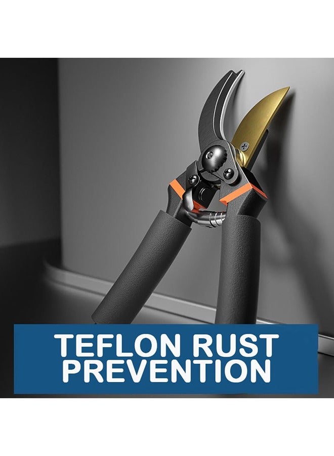 صاروخ فلاير مقصات تقليم الحدائق ، مقص الحدائق الموفر للعمالة ، مقص تجاوز الحديقة مقاس 8.66 بوصة مع شفرة فولاذية من سبائك SK5 ، مقبض مريح ، مثالي للبستانيين وبائعي الزهور والبستانيين لتقليم الأغصان والزهور بسهولة - Image 4