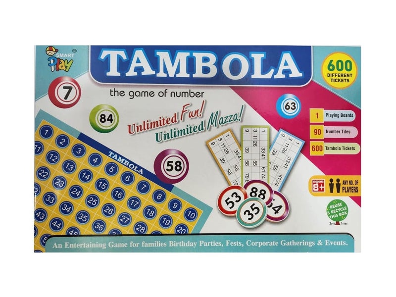 Braintastic Portable Tambola Board Game with 600 Different Tickets for All Age Groups (Medium Size) - Image 1