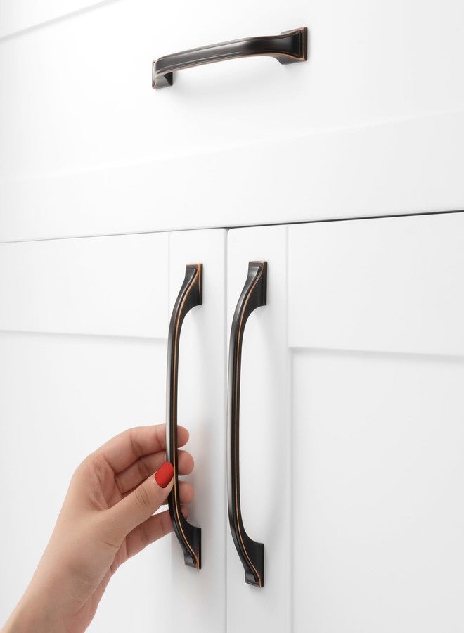 BEROSSA 5 Inch Screw Spacing, Oil Rubbed Bronze Footed Arch Pulls, Kitchen Cabinet Handles, Pack of 10 | Solid Furniture Hardware for Cupboard Door Bedroom Dresser Drawer Bathroom Vanity 8222 - Image 4