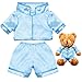 Skicuff 2 Pcs Bear Clothes Outfit Fit Most 1216 Inch Stuffed Clothing Cute Plush Doll Clothes Plushy Bear Pajamas for Stuffed Make Your Own Plush BearsSolid StyleLight Blue - Image 2