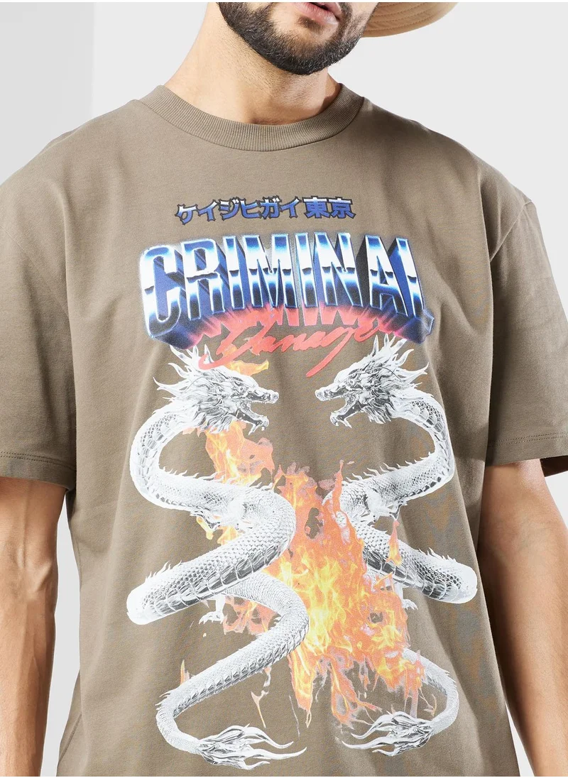 CRIMINAL DAMAGE Metal Dragon T-Shirt