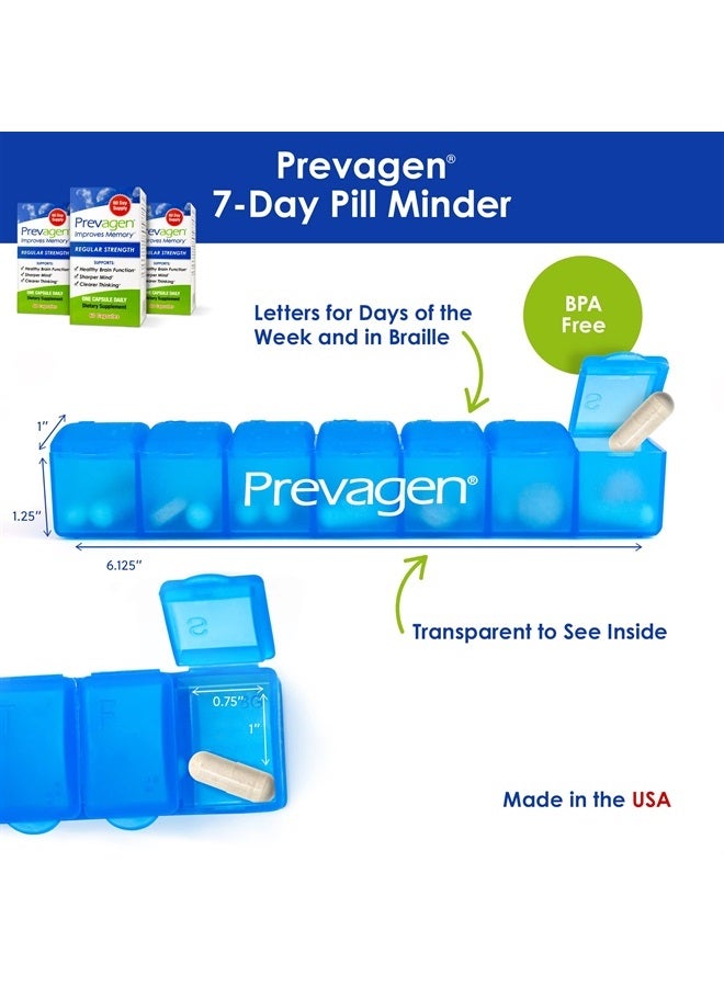 Prevagen Improves Memory - Regular Strength 10mg, 60 Capsules |3 Pack| Apoaequorin & Vitamin D & Prevagen 7-Day Pill Minder | Brain Supplement for Better Brain Health, Supports Healthy Brain Function - Image 3