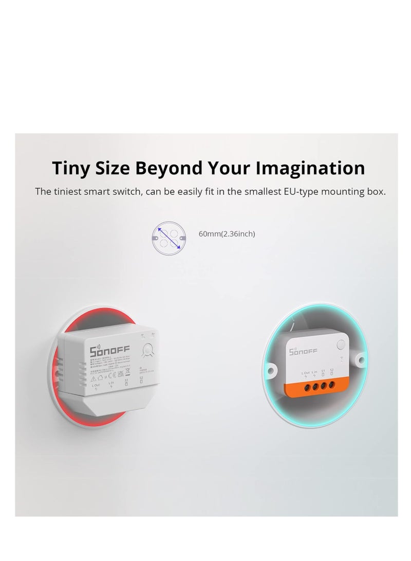 SONOFF SONOFF ZBMINIL2 Extreme Zigbee Smart Light Switch (2 Way), Works with TAlexa, SmartThings Hub, Google Home&SONOFF ZBBridge-P, ZigBee Hub Required, No Neutral Required  - Image 4