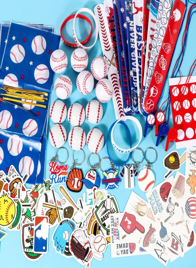 Atonofun 146 Pcs Baseball Party Favors, Baseball Goodie Bag Stuffers with Mini Stress Balls, Baseball Keychains, Tattoos, Bulk Small Toy for Kids Baseball Themed Birthday Party Supplies, Classroom Reward - Image 3