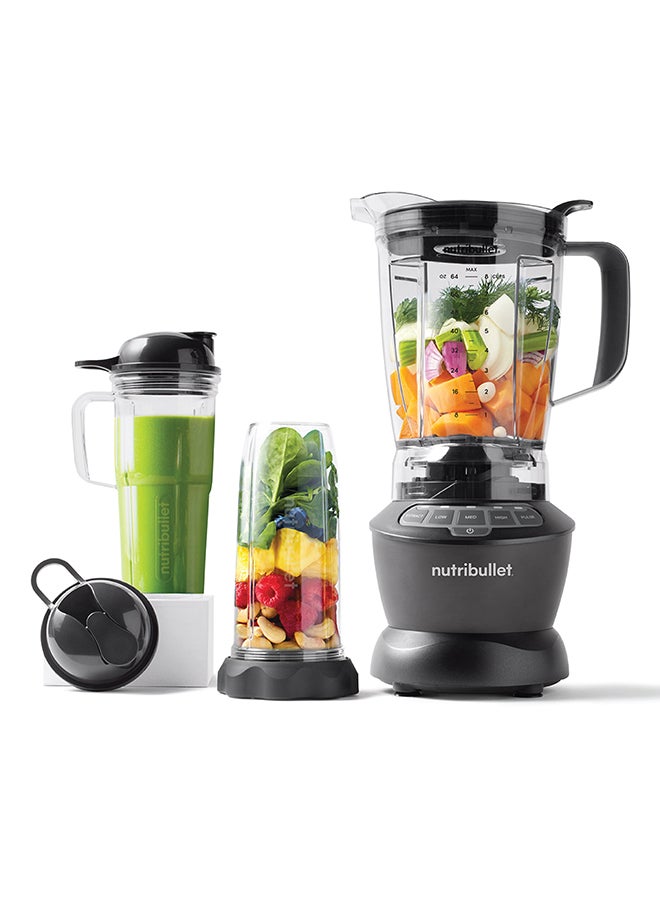 nutribullet Full Size Blender + Combo, 9 Piece Accessories, Multi-Function High Speed Blender, Mixer System With Nutrient Extractor, Smoothie Maker 1.8 L 1200 W NBC-1110DG Dark Grey - Image 1
