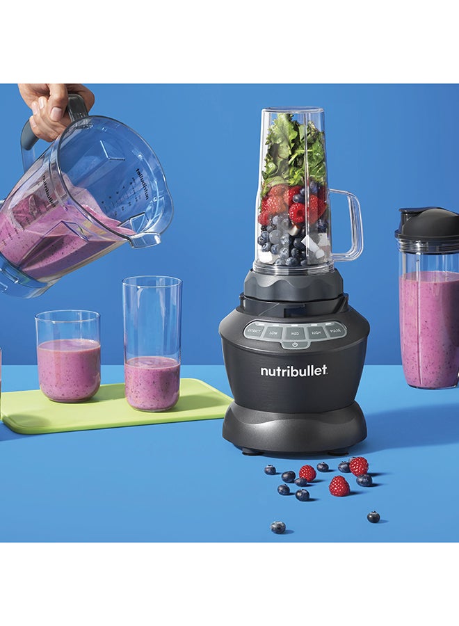 nutribullet Full Size Blender + Combo, 9 Piece Accessories, Multi-Function High Speed Blender, Mixer System With Nutrient Extractor, Smoothie Maker 1.8 L 1200 W NBC-1110DG Dark Grey - Image 5