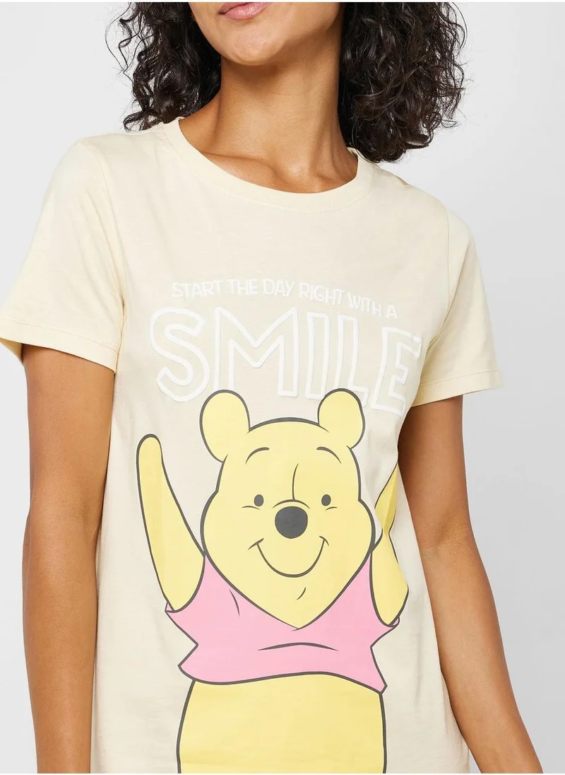 Disney  Urban Haul X DISNEY Winnie the Pooh Ladies Dorm Tee for Women | Best Price UAE