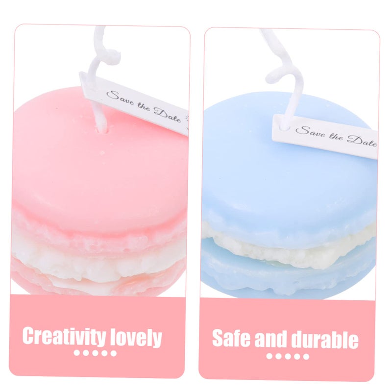 Macaron Scented Candles Blue And Pink Rustic Farmhouse Home Decor Aromatherapy - Image 3