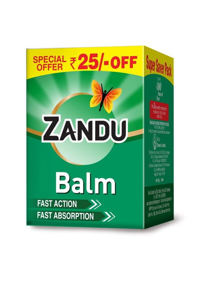 Zandu بلسم للصداع، البرد وآلام الجسم، 25 مل - Image 1
