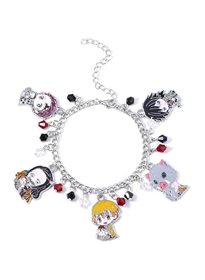 Arabest Anime Figure Tanjiro Charm Bracelet - Tanjiro Nezuko Zenitsu Inosuke Figure Bracelet - Gifts for Girls and Boys  - Image 1