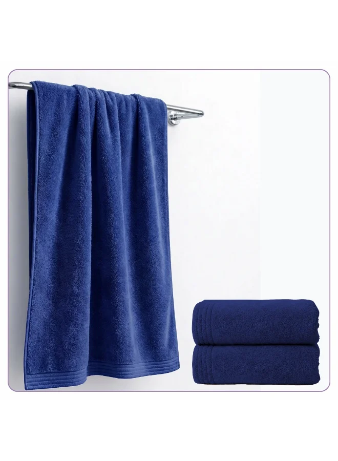 Bath Towel (2 Pack, 70 X 140 cm) - Microfiber 330 GSM - Super Soft, Highly Absorbent, Quick Drying Thick Bathroom Towels - Soft Hotel Quality for Bath and Spa