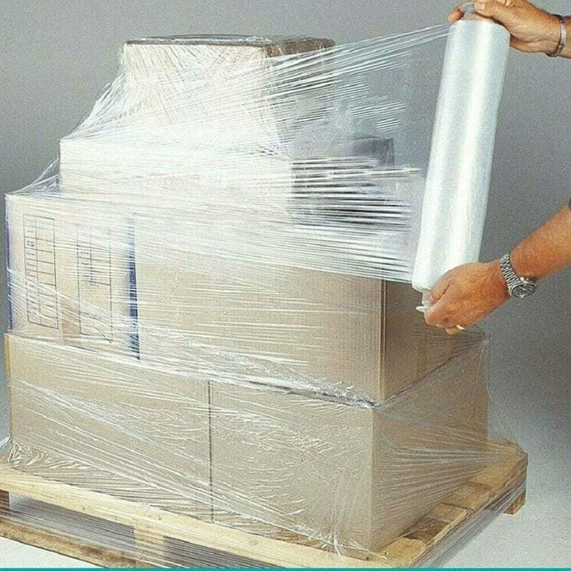 Ox Plastics 18 بوصة × 1000 قدم غلاف انكماش البليت القوي، فيلم بلاستيكي بقوة صناعية 80 ميكرون، فيلم بقوة تجارية، غلاف التعبئة للتحريك والتمدد، للأثاث والصناديق والبليت (عبوة واحدة) - Image 2