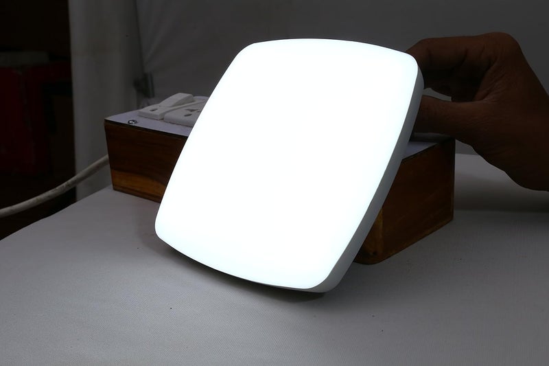PUFFIN Squares Ceiling Light White 15 Watts Plastic - Image 4