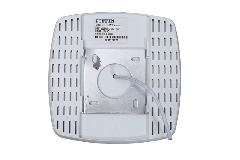 PUFFIN Squares Ceiling Light White 15 Watts Plastic - Image 3