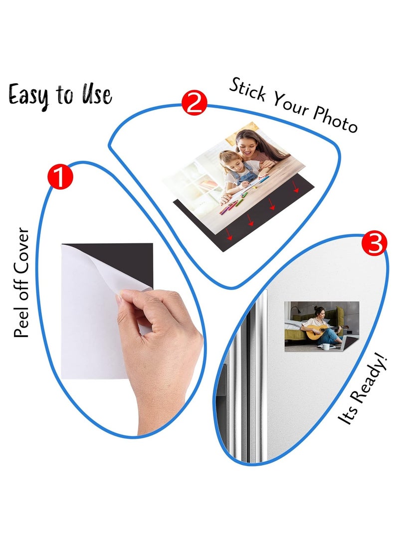 Generic Adhesive Magnetic Sheets,6" x 4", Magnetic Sheets with Adhesive Backing, Magnetic Sheets, Picture Magnets, Flexible Magnetic Sheet, Cuttable Magnetic Sheets.10 Pack  - Image 5