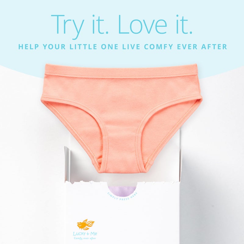 Lucky Me Lucky & Me Ryleigh Girls Bikini | Children's Organic Cotton Tagless Underwear | 7-Pack - Image 4
