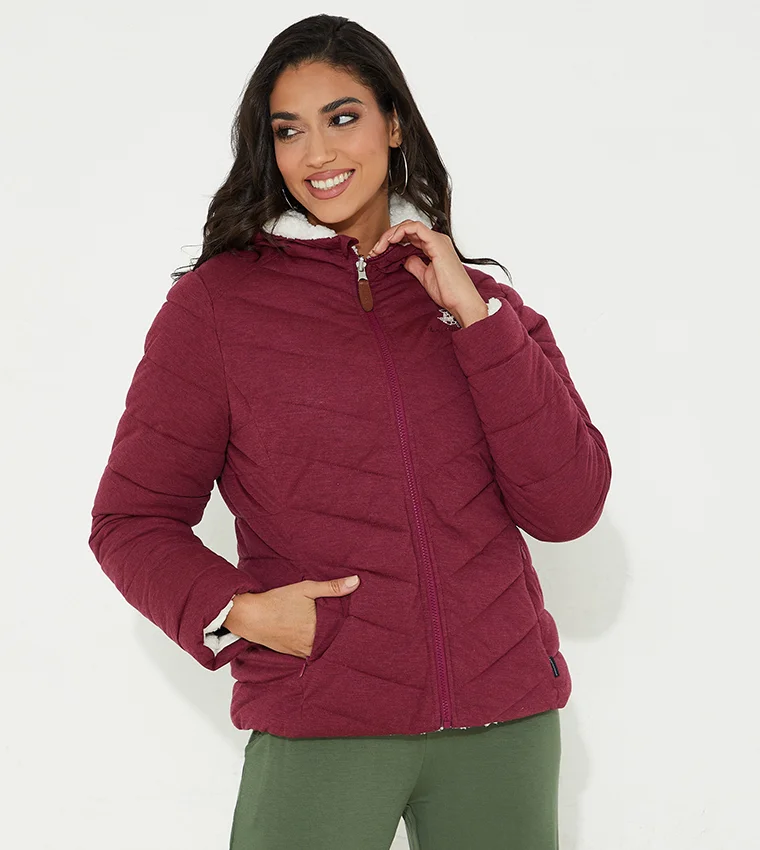 Beverly Hills Polo Club Quilted Zippered Puffer Jacket