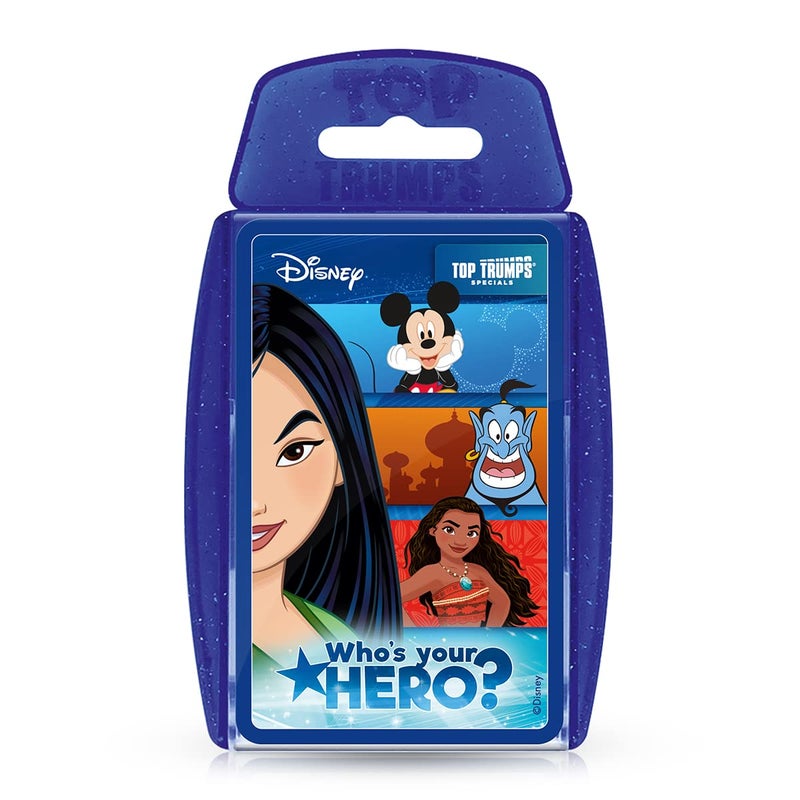 Top Trumps Disney Heroes Classic Card Game, Play with Simba, Mickey Mouse, Aladdin, Mulan and Elsa, Educational travel game, gift and toy for boys and girls aged 6 plus - Image 1