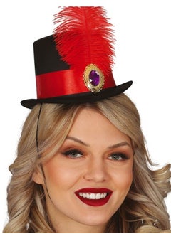 Red Feathered Minihat Top Hat