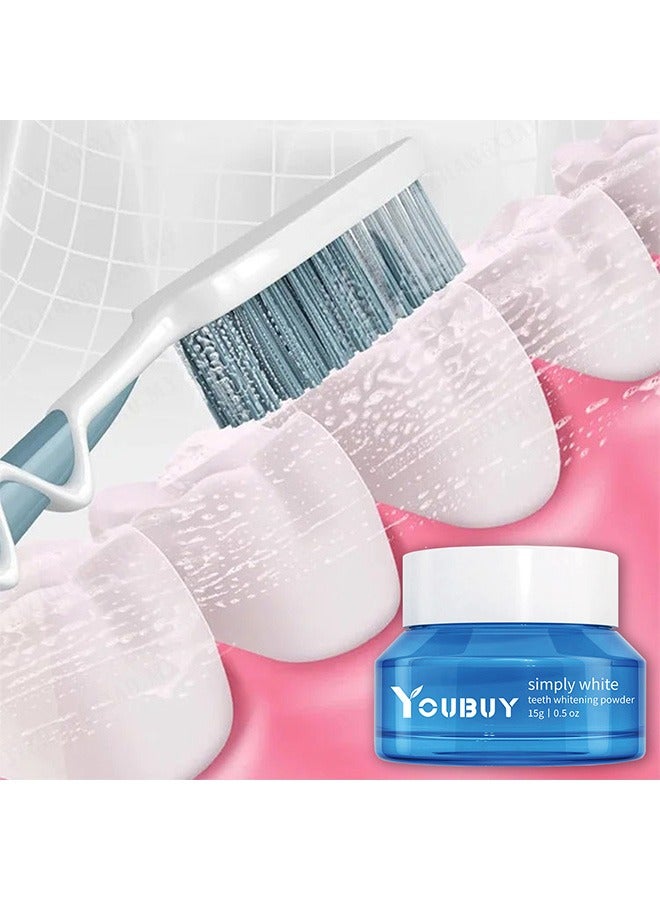YOUBUY 15g Teeth Whitening Powder, 360° Clean Teeth Natural Teeth Whitener, for Teeth Stain Remover Keeping Oral Fresh - Image 5