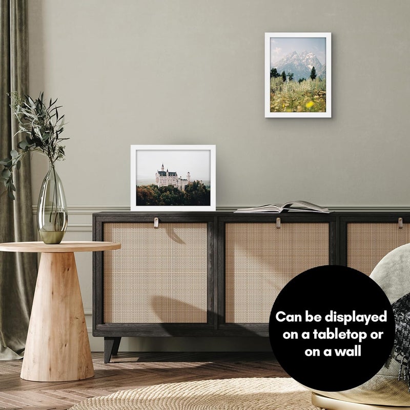 Americanflat 9x12 Picture Frame with Shatter-Resistant Glass - Signature Collection - Gallery-Style Frames Made of Engineered Wood - Photo Frame for Tabletop and Wall Display - White - Image 5