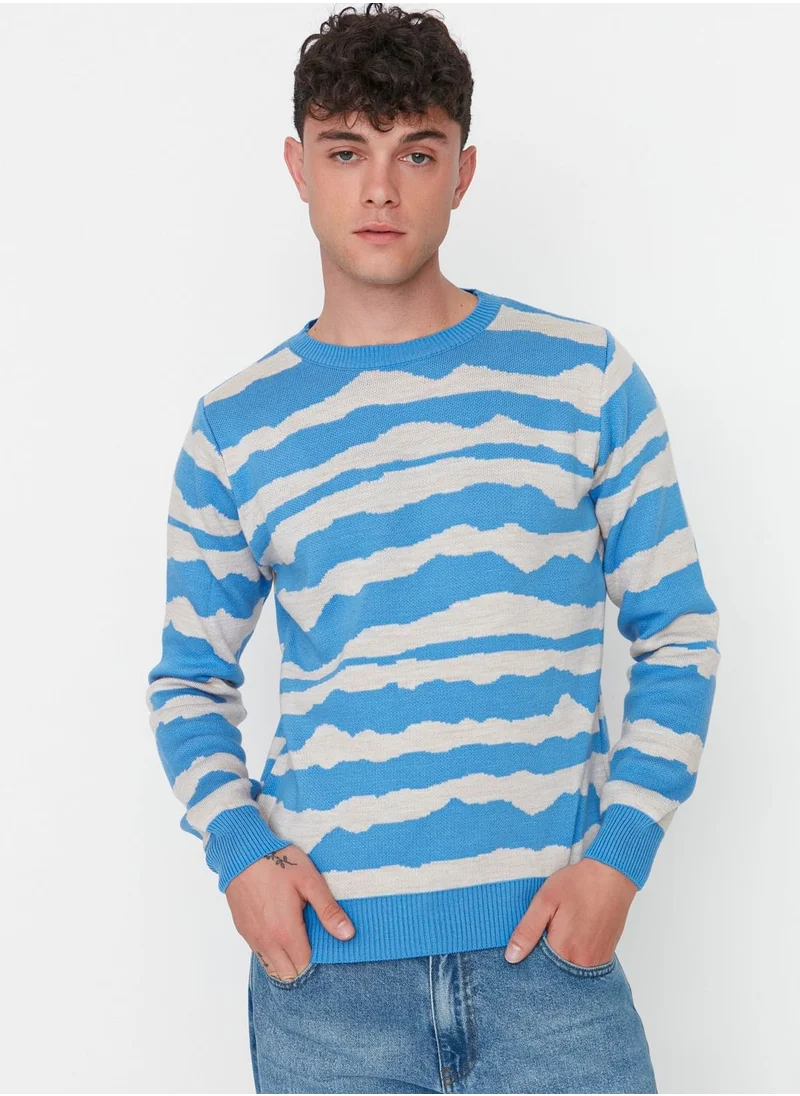 trendyol Zebra Pattern Knitted Sweater