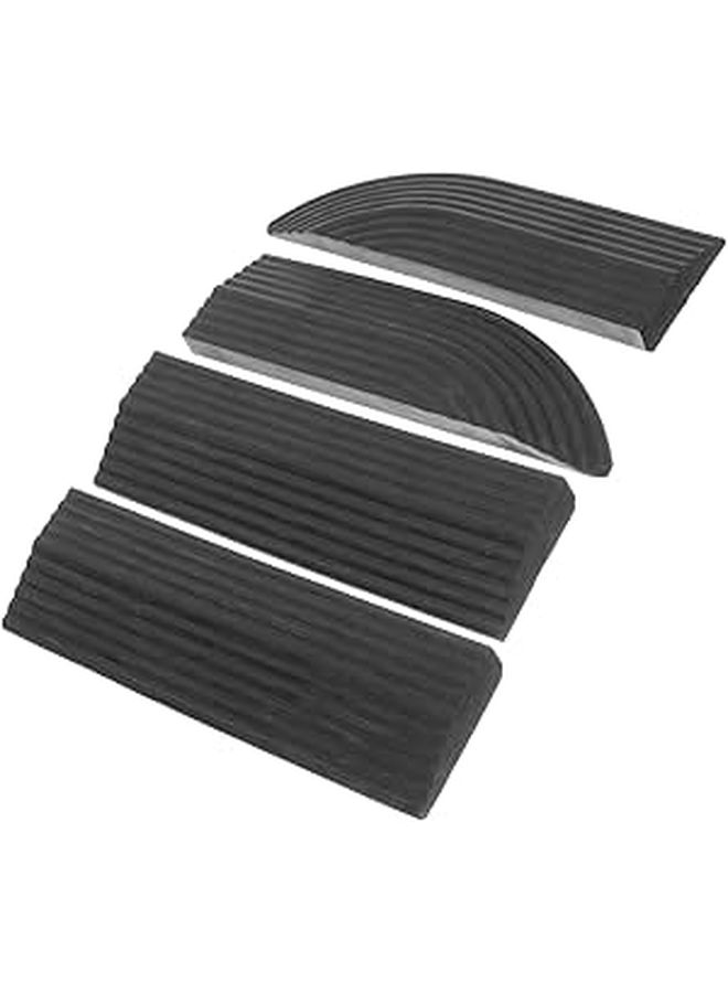 Black Rubber Threshold Ramp Mat for Robot Vacuum Cleaner Home Use - Image 1