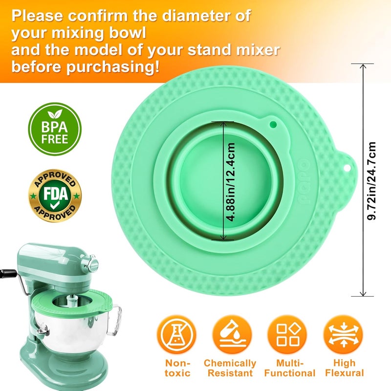 KIDOT Silicone Mixer Bowl Cover Compatible with KitchenAid 6 Quart Bowl-Lift Stand Mixer, Mixer Bowl Lid to Prevent Spilling of Ingredients - Image 3