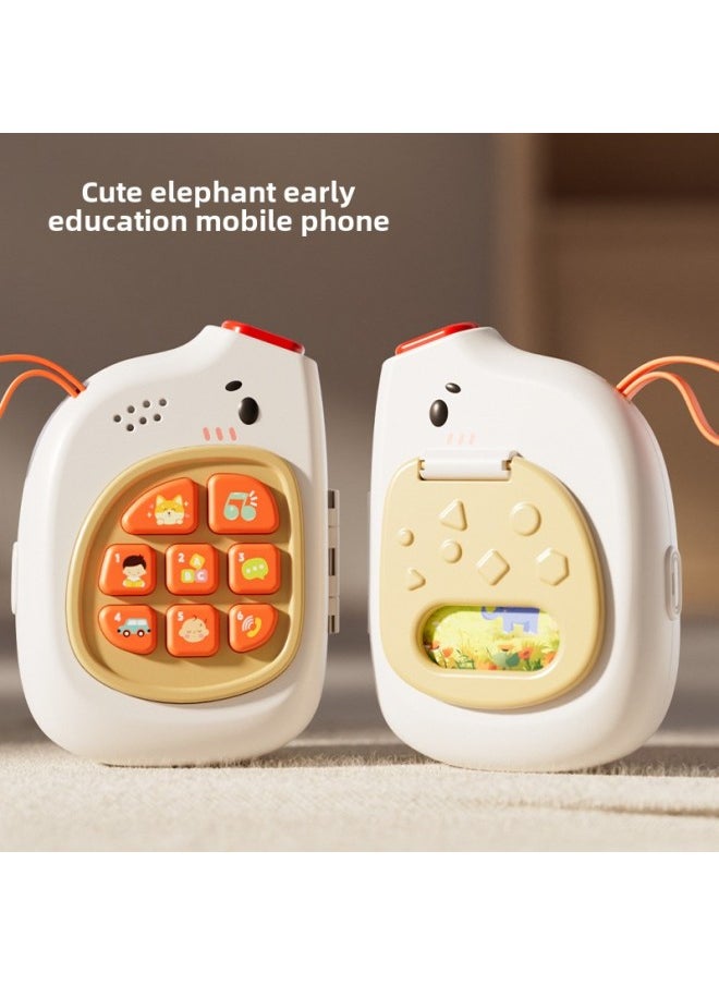 Generic - Baby Moe Elephant Music Mobile Phone Busy Board Baby Turn Music 0-3 Years Old Educational Lanyard Early Education Machine-Color:GL24-00-Specifications:Consult Customer Service - Image 1