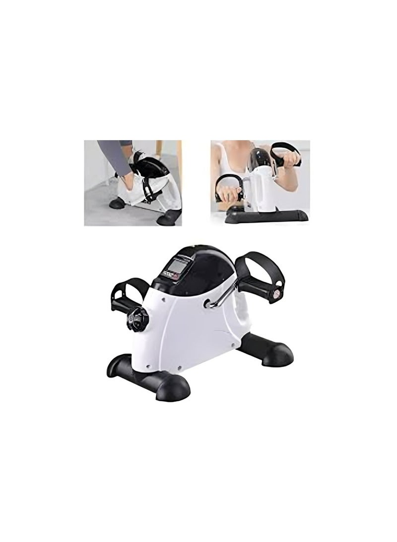 ريلاكس سمارت دراجة تمارين صغيرة مزودة بشاشة رقمية - جهاز تمارين محمول بدواسة يوضع تحت المكتب لتمرين الساقين والذراعين، جهاز لياقة بدنية صغير الحجم للاستخدام في المنزل والمكتب - Image 1