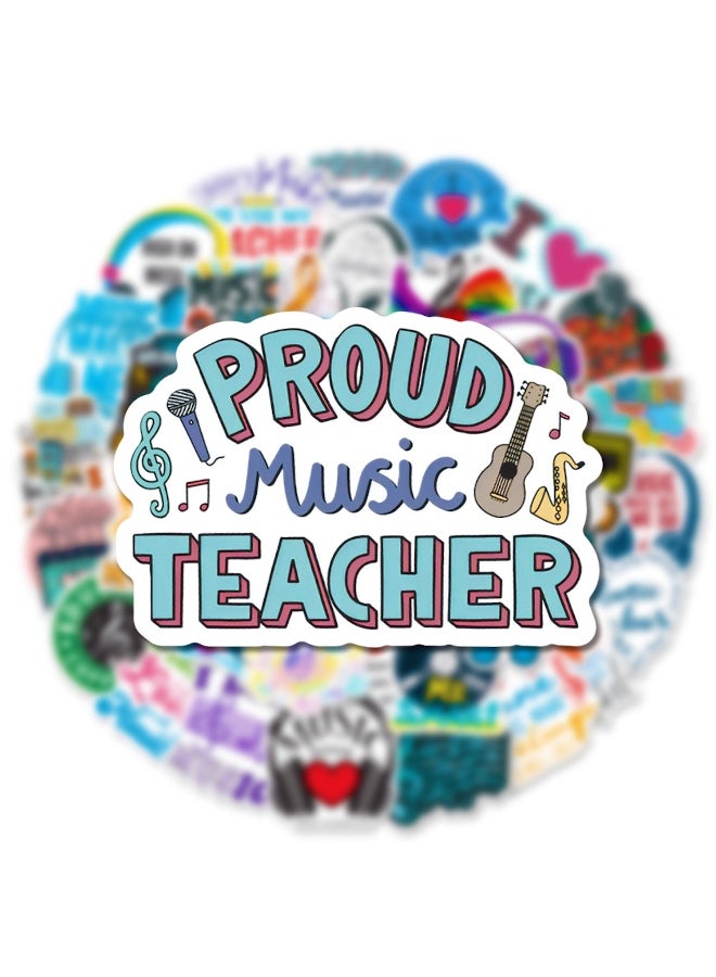 50Pcs Love Music Stickers Motivational Music Decals Trendy Musical Symbol Stickers Decals for Guitar Laptop Water Bottle Phone Scrapbook Cute Waterproof Vinyl Stickers Pack - Image 2