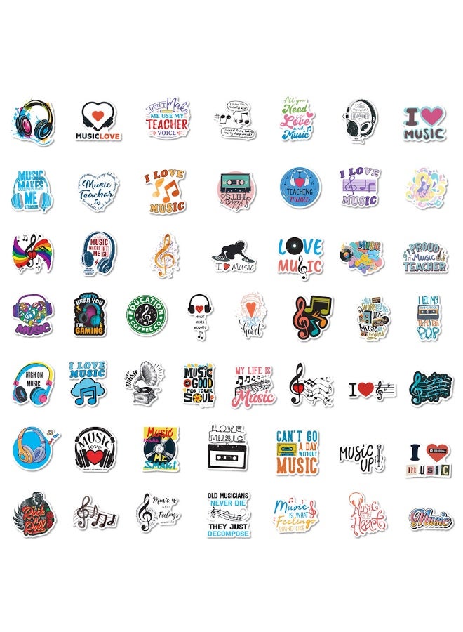 50Pcs Love Music Stickers Motivational Music Decals Trendy Musical Symbol Stickers Decals for Guitar Laptop Water Bottle Phone Scrapbook Cute Waterproof Vinyl Stickers Pack - Image 5
