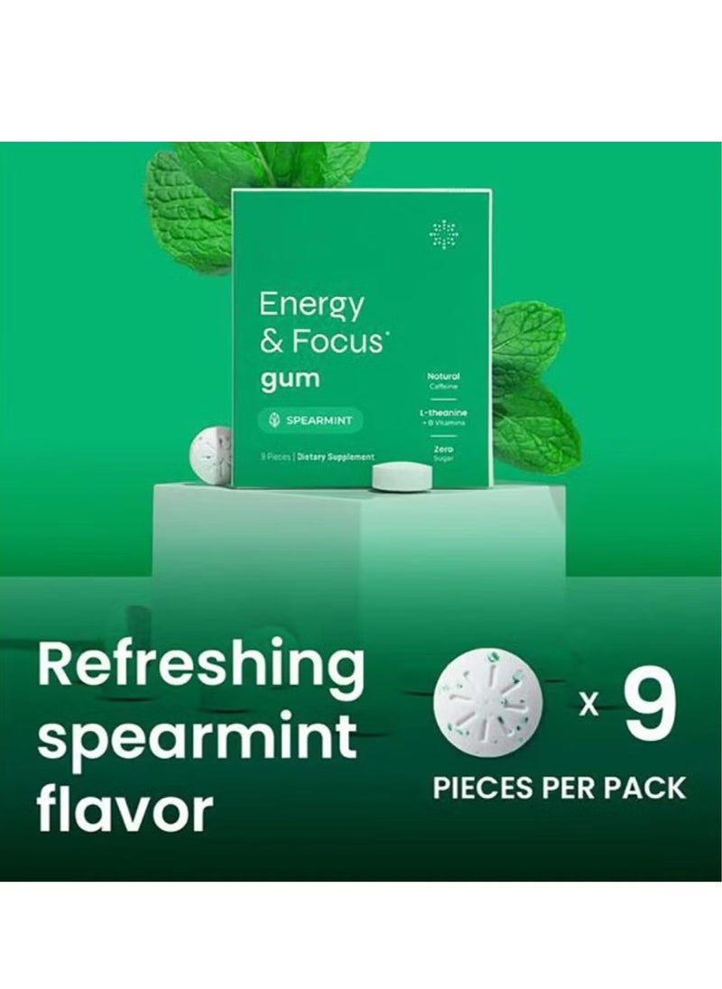 Energy Energy Caffeine Mints (54 Pieces) - Sugar Free with L-theanine + Natural Caffeine + Vitamin B12 & B6 - Nootropic Energy & Focus Supplement for Women & Men - Keto & Vegan, Peppermint Flavor  - Image 2