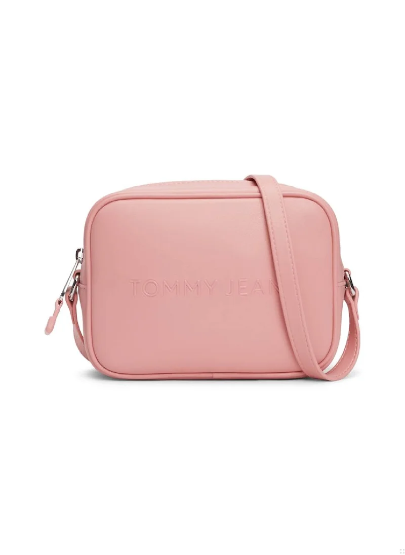 TOMMY JEANS Women's Essential Must Camera Crossover Bag - Faux Leather, Pink