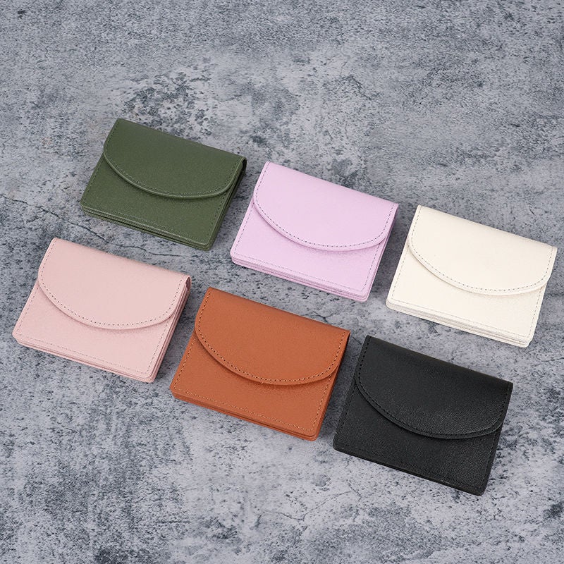 Multifunctional Solid Color PU Leather Wallet, RFID Blocking Design Portable Daily Storage Purse for Cards Cash Coin Business Use - Image 3