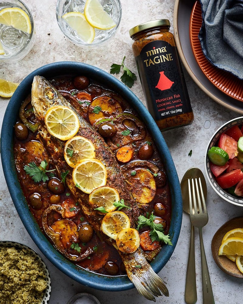 Mina Tagine Moroccan Fish Cooking Sauce with Paprika, Cilantro, and Tomato - 12 Oz - Image 4