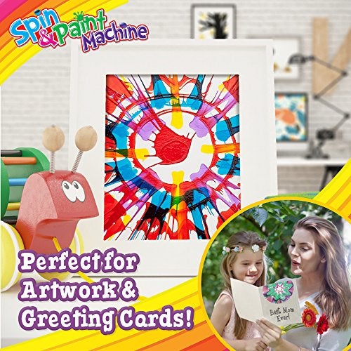 Creative Kids Spin & Paint Art Kit - Spinning Art Machine Craft Kit for Children & Adults, Christmas Gifts 6+ - Image 4