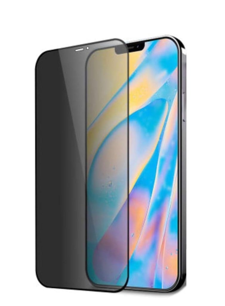 Privacy tempered glass screen protector for apple iphone 12 pro max - black