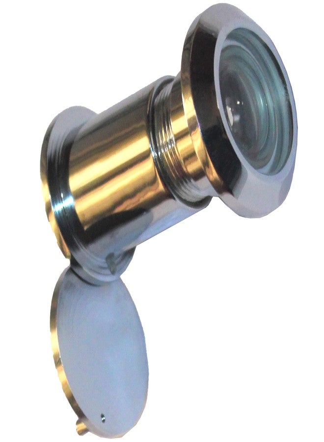 RiseOm Brass Door Peephole (Door Eye) 180 Degree Viewer (Shutter-Chrome-3") - Image 3