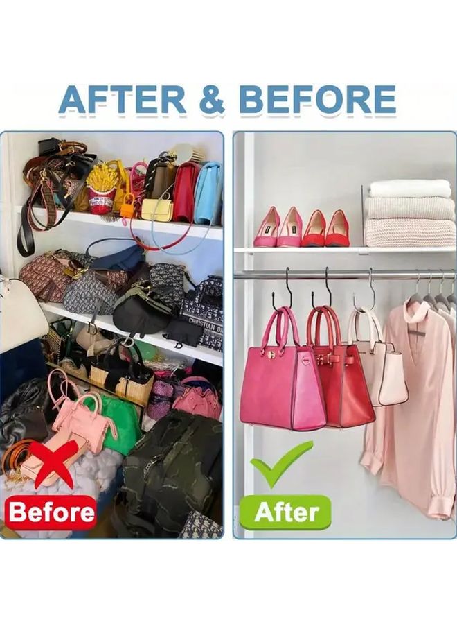 6PCS Silvery S Shape Hooks for Closet Hanging Twist Design Metal Hangers Kitchen Organizer - Image 3