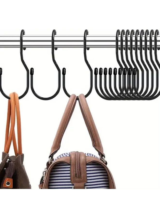 6PCS Silvery S Shape Hooks for Closet Hanging Twist Design Metal Hangers Kitchen Organizer - Image 2