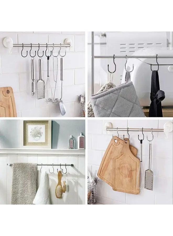 6PCS Silvery S Shape Hooks for Closet Hanging Twist Design Metal Hangers Kitchen Organizer - Image 5