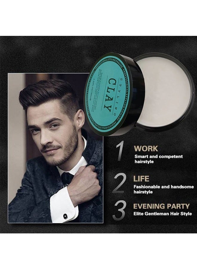 كلاي تصفيف الطين ، كريم صب الألياف المرنة للرجال ، ألياف الشعر للرجال ، مثل جل الشعر مع ثبات عالي ولمعان منخفض ، 100 مل - Image 4