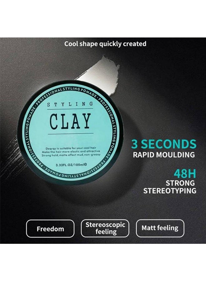 كلاي تصفيف الطين ، كريم صب الألياف المرنة للرجال ، ألياف الشعر للرجال ، مثل جل الشعر مع ثبات عالي ولمعان منخفض ، 100 مل - Image 3